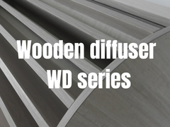 Madeira maciça QRD Painéis de difusão acústica PU Pintura Finish Cor de madeira natural