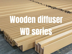 Difusor acústico QRD de madeira de forma quadrada com dispersão de som aprimorada para estúdio