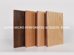 Panéis acústicos super-micro perfurados decorativos de madeira Veneer HPL Melamina Finish