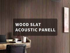 Elegantes painéis acústicos de ardósia de madeira para interiores modernos e gerenciamento de ruído