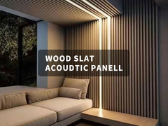 Painéis acústicos de ardósia de madeira de alta densidade para espaços modernos fáceis de instalar