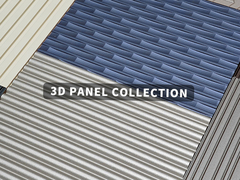 Decoração de interiores Painéis de arte de parede 3D em relevo 15mm 18mm Com material de base MDF