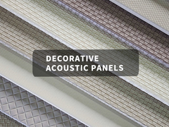 Painéis acústicos PET de cores personalizadas com acabamento de couro para decoração de parede