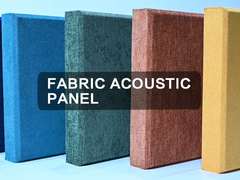 Painéis acústicos decorativos PET revestidos de tecido elegante para parede do hospital infantil