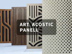 Painéis de absorção sonora artística para design de interiores e acústica