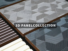 Painéis decorativos de folheado em relevo para revestimento de parede interior 2400 mm