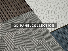 Painéis de parede de folheado em relevo 3D elegantes para design de interiores 2400mm