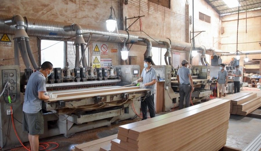 Guangzhou Wuyang Yiguan Acoustic Materials Co., Ltd. linha de produção do fabricante