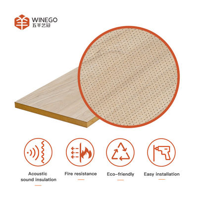 Painéis de MDF micro-perforados absorvedores de som e painéis de parede decorativos