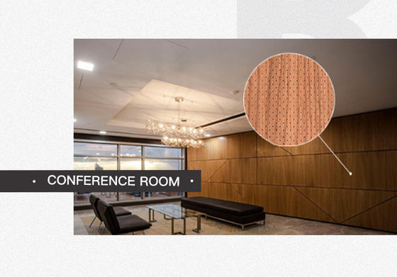 Painéis acústicos de madeira micro-perforados Decoração interior para teto e parede