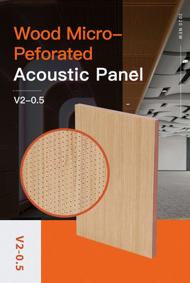 Super Micro Perforado Painéis de Madeira Acústica de Som Absorvente 600x1200 1200x2400mm