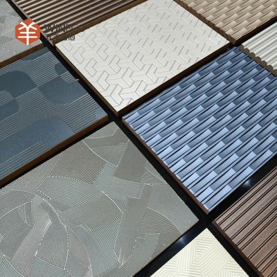 Painéis decorativos de folheado em relevo para revestimento de parede interior 2400 mm